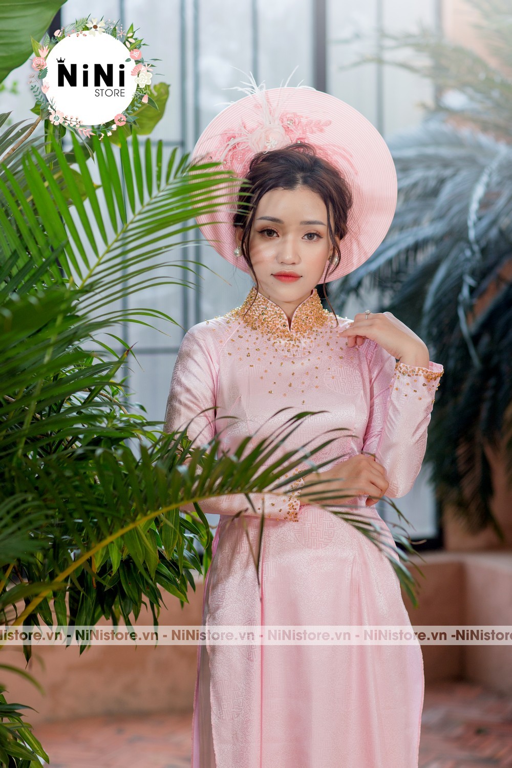 Top 10 mẫu áo dài đám hỏi màu hồng đẹp lung linh cho cô dâu
